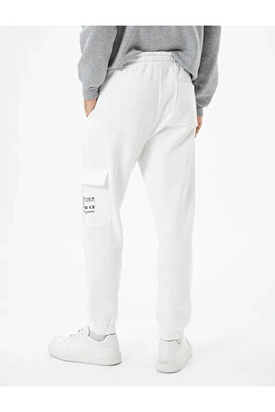 Koton 4wam40015mk Herren-Trainingshose, Weiß