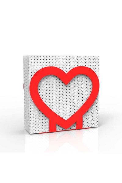 decorelax Romantic Tableways Indispensable: Heart Themed Metal Napkin Holder Red
