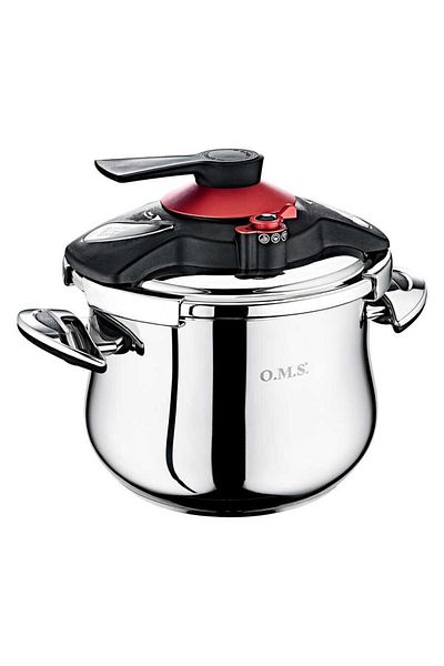 OMS , Stainless Steel Matic Pressure Cooker with Lid 7 Liters