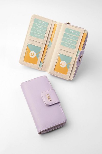 Baggle Women's Wallet - Stylish and Functional - 232kc101 - Lilac/beige