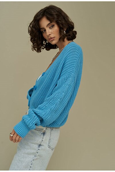 MAI STUDIOS CO. Cardigan tricotat albastru