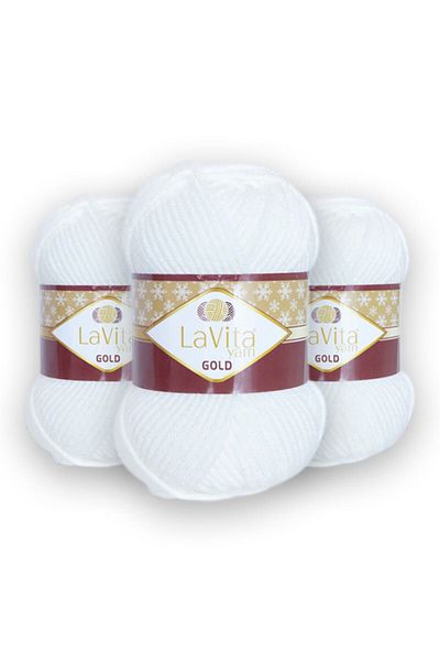 Lavita Yarn Gold 3 Pack Χοντρό χειμερινό πλεκτό νήμα Taka Yarn (9502)