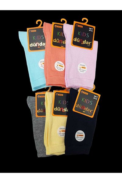Dündar Capa Collectıon Plus Modal Girl's Socks 7 Years 6 Pieces