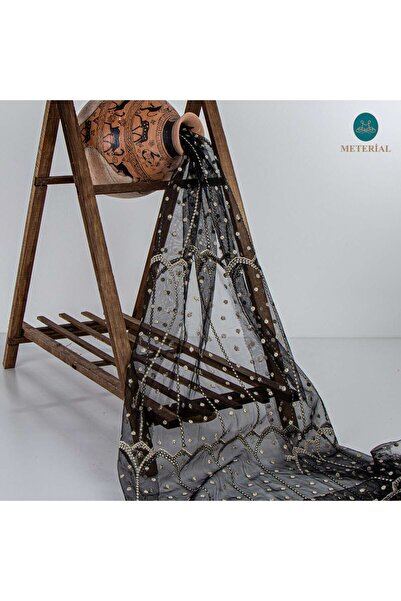 METERİAL ȚESĂTURĂ NEAGRĂ CU DESIGN SPECIAL