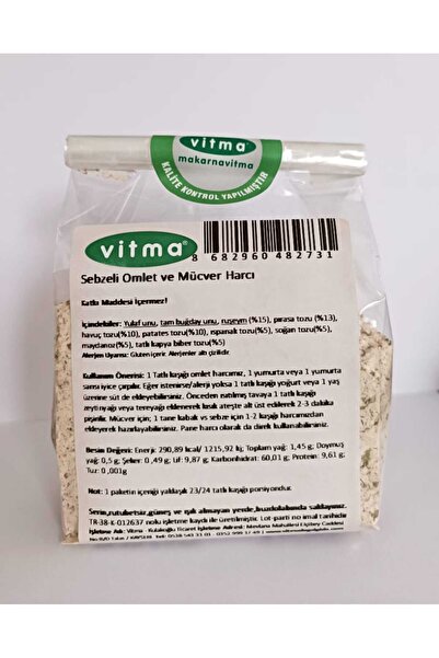 Vitma Sebzeli Omlet Ve Mücver Harcı 150gr