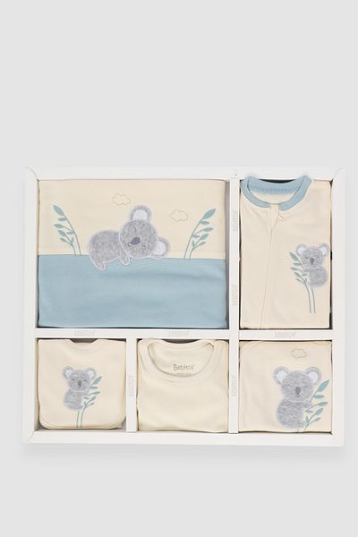 Bebitof Koala Embroidered 10 Piece Hospital Discharge Bodysuit Set 100% Cotton