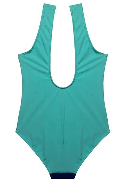 DEEP BEACH Mınt Blocked Girl's Swimsuit Db20030m