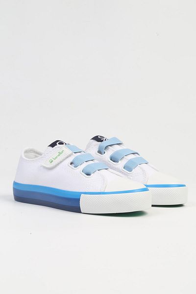 Benetton ® |   BN-30977- 3394 Alb Albastru-Pantofi sport pentru copii