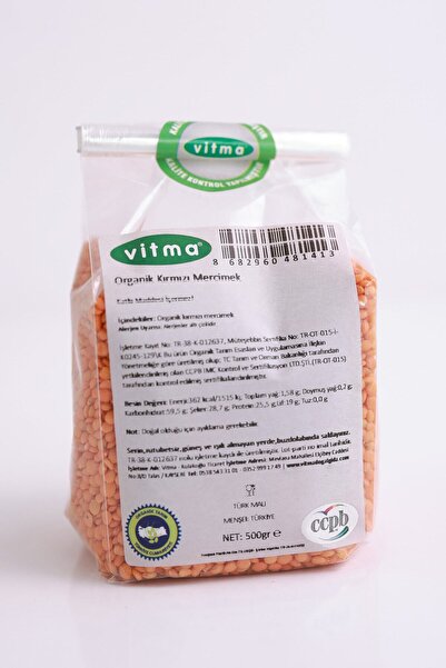 Vitma Yerli Kırmızı Mercimek 500gr