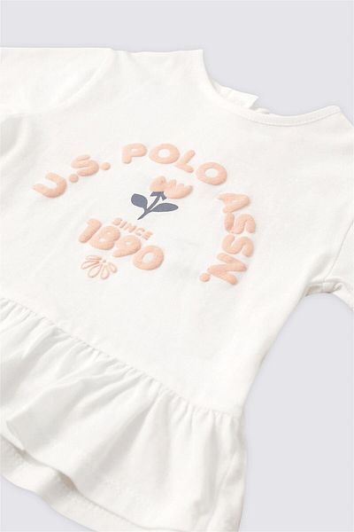 U.S. Polo Assn. U.S. Polo Assn. Tricou cu mânecă scurtă pentru fetiță, 2 piese