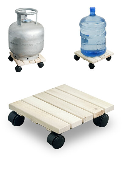 Weblonya Damacana Tüp Altlığı Ahşap Taşıma Arabası 2125