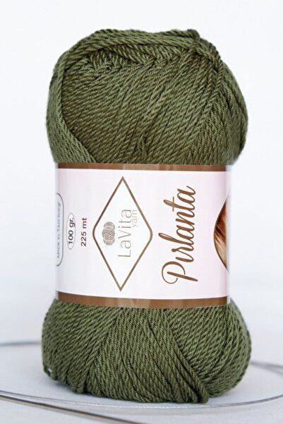 LaVita Yarn خيوط محبوكة يدوياً من الماس أميجورومي تاكا (كاكي-9624)