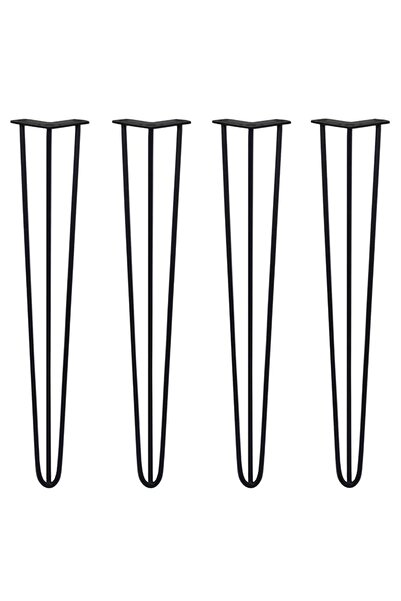 BafArt 72 εκ. Μεταλλικό πόδι στήριξης άξονα, Μαύρο χρώμα, 4 τεμάχια