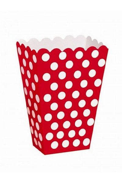 Kazanabil 10-Piece Polka Dot Small CORN BOX RED