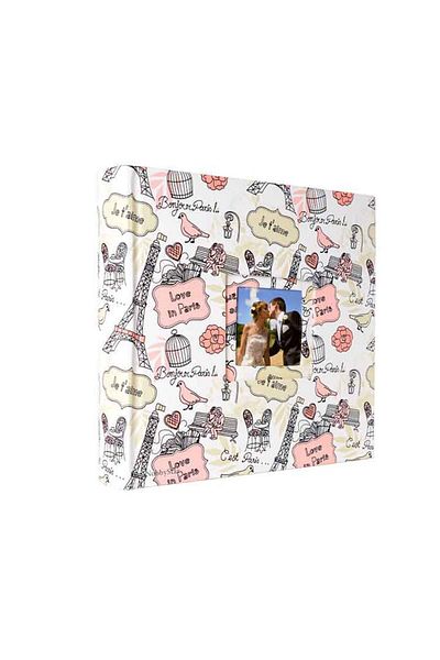 Nobbystar 200 Pieces Pink Pattern Memory Photo Album - 10x15 Cm.Leather Window