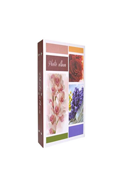 Nobbystar 300'lük 10x15cm Çiçek Desenli Bordo Fotoğraf Albümü