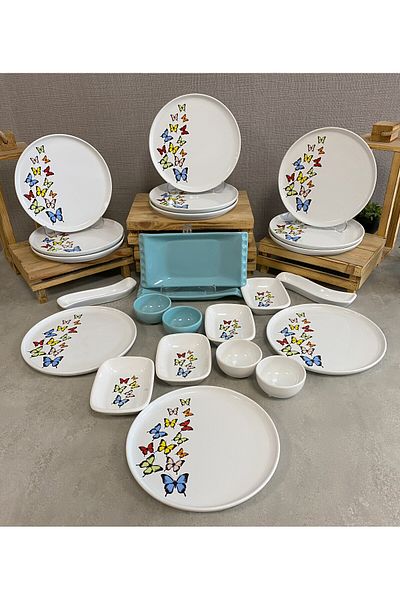 Keramika Team Breakfast Nordic Dance Of Butterfly Turquoise
