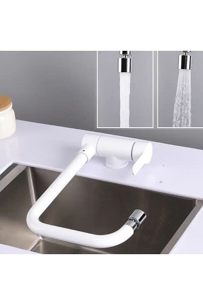 OEM Kitchen Window Folding Sink Faucet Matte White Imported New