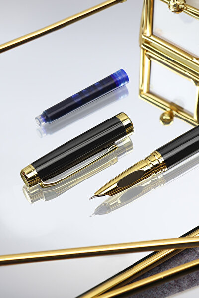 Trendmiya Gold Renk Detaylı Dolma Kalem
