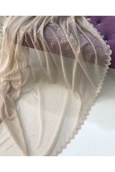 Art Perde 2 Wings Colorful Mink Honeycomb Pattern Lace-up Tulle Background Curtain 2 Wings