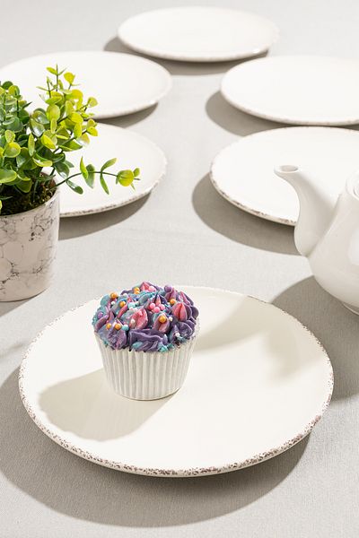 ŞURA MUTFAK Antiquing Cream Cake Plate Set