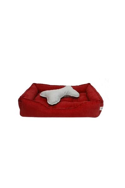Patili Evler Cat Dog Bed 55x70 Cm with Bone Pillow