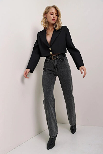 byhaziran butik Love You Blugi largi din lycra care nu se decolorează Blugi l...