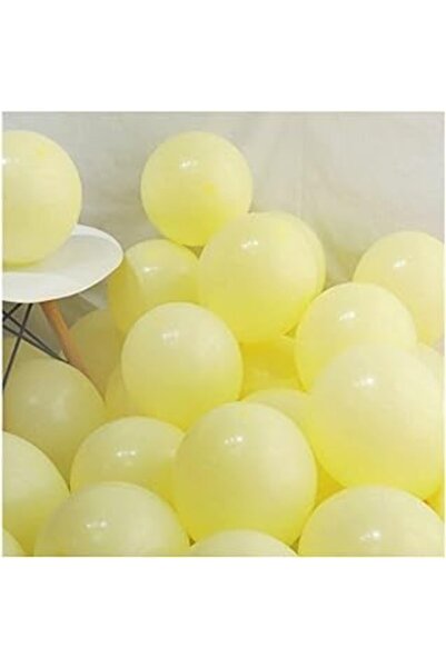 TATLI GÜNLER MAKARON SARI BALON 20 ADET PASTEL MAT BALON BÜYÜK BOY 30 CM