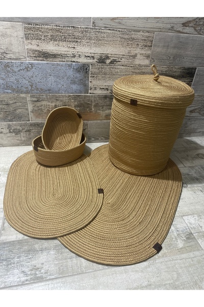 ERSU AHAT HOME DESİGN EA Banyo Takımı ,Banyo Seti ,Kirli Sepeti ,Paspas Takımı ,Oval Sepet ,Çamaşır Sepeti ,Dekor banyoseti