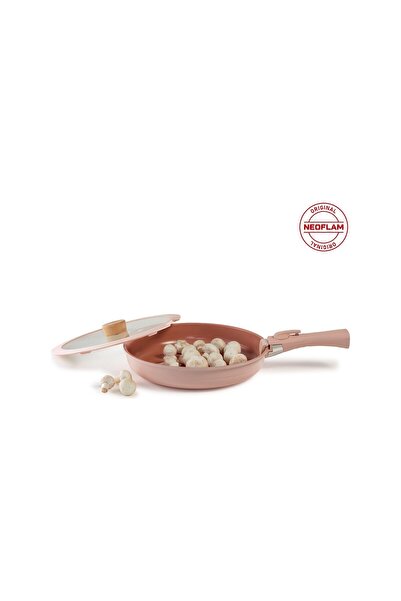 NEOFLAM Midas Pembe 20 Parça Ayrılabilen Saplı Iç Içe Geçebilen Indüksiyonlu Tencere Tava Seti