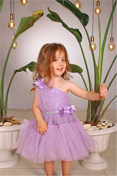 KOKOSH Kız çocuk tüllü taşlı kemerli abiye elbise