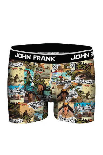 John Frank Ανδρικά μποξεράκια με πολύχρωμα σχέδια με ψηφιακή εκτύπωση