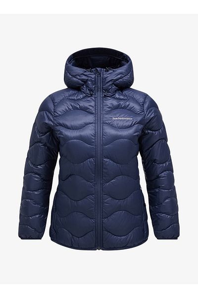 Peak Performance Helium Down Hood Women's Goose Feather Coat Navy Blue G79620010-18406