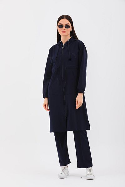 WestBound Σετ γυναικεία αθλητική φόρμα με μακριά Hijab Trench Model - Navy Blue