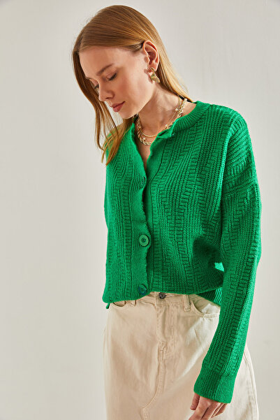 Bianco Lucci Women's Five-Button Knitwear Cardigan