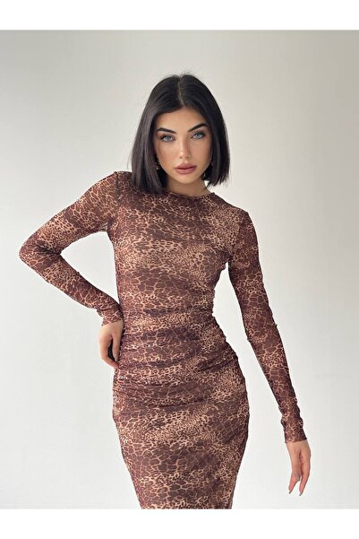 SONREİR PODŠÍVKA - OBLAČNÝ VZOR - KVĚTINOVÝ - RUŽOVÝ VZOR TYLOVÉ VELIKOSTI MIDI