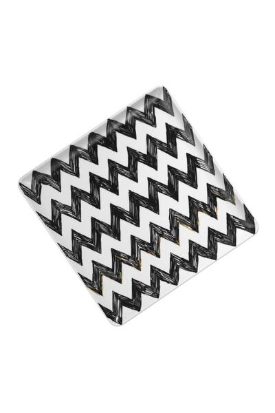 Kütahya Porselen 6’lı Golden Life Kare Servis Tabağı ( 25 Cm )