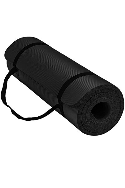 Jet 15 Mm Sırtta Taşıma Askılı Pilates Minderi 1.5 Cm Pilates Matı Yoga Aerobik Egzersiz Minderi Siyah
