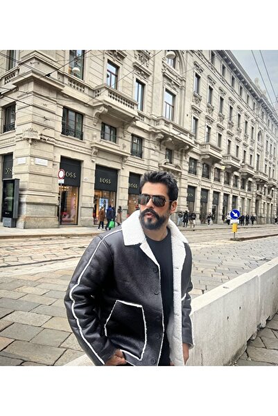 Hanefi Şirin Fur Lined Leather Oversize Nubuck Special Design Aaa Quality Jacket Coat