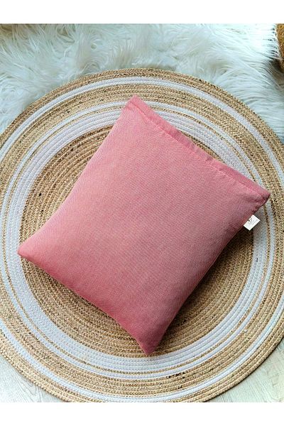 TD Collection Bohemian Design Decorative Woven Throw Pillow Cover Coral 43x45 Cm, 100% Cotton Woven Fabric