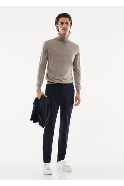 MANGO Man Slim Fit kalhoty ze strečové látky