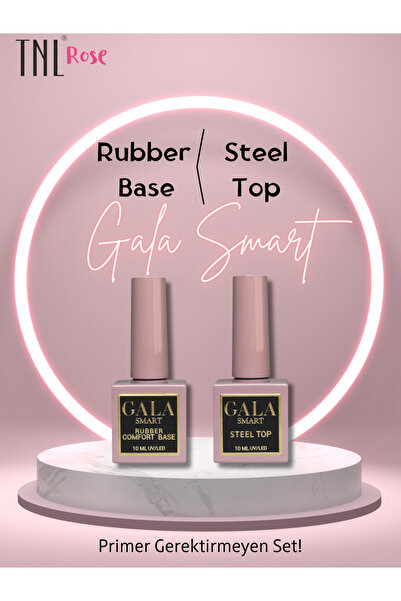 tnl professional Tnl Rose Gala Rubber Comfort Base 10 Ml- Steel Top Coat 10 m...