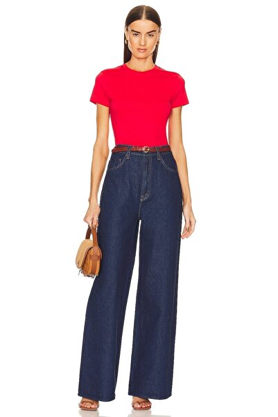 By Kul Design Women's Short Sleeve Jersey Blouse - Red