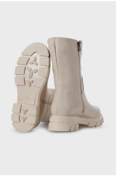 Pierre Cardin Cream Zippered Women's Boots