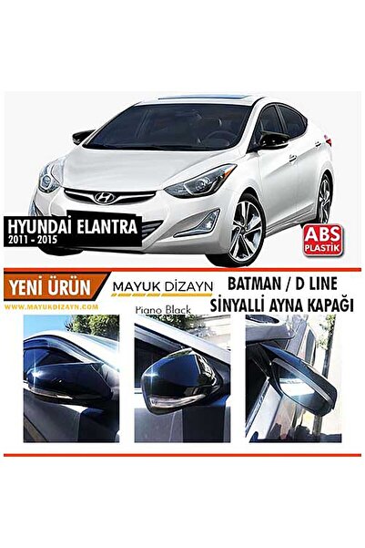 Mayuk Dizayn Hyundai Uyumlu Elantra Sinyalli Batman Yarasa Ayna Kapağı 2011-2...