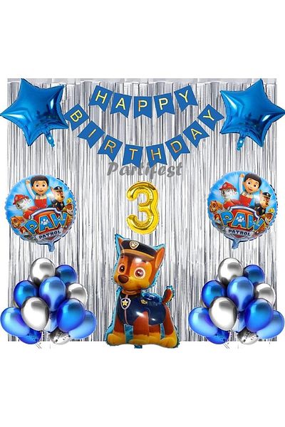 Parti Station Paw Patrol Balloon Set Paw Petrol 3 Year Old Balloon Set Paw Patrol Birthday Set Paw Patrol Chase