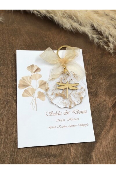 Masalsı Concept 25 Adet Kartlı Anahtarlık Düğün,kına,söz,nişan Hediyeliği Ana...