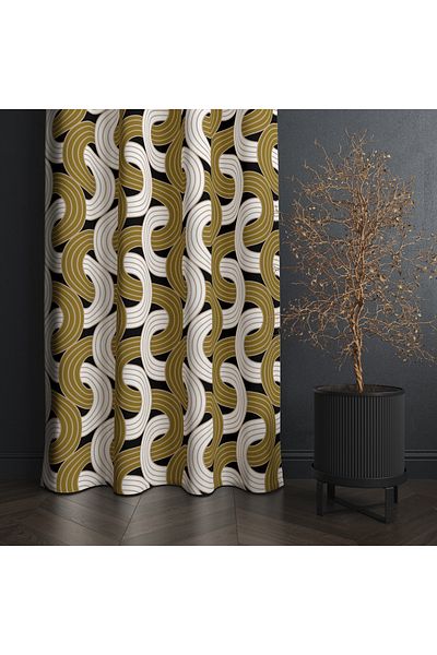 MUN HOME Digital printed backdrop curtain single wing 140 x 260 cm Edge Folded Stitched