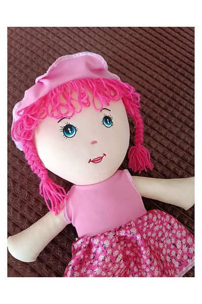 Nostalji Kutusu Sleeping Companion Pink Dress Cloth Doll Gift Girl Toy 50 Cm