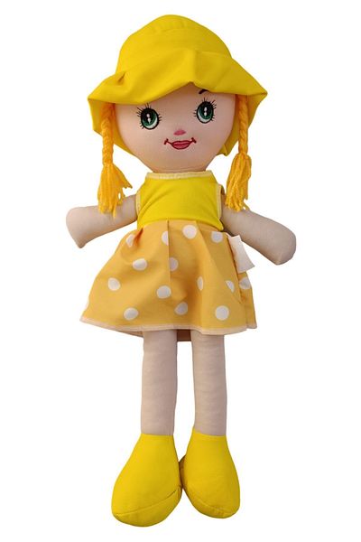 Nostalji Kutusu Nostalgic Sleeping Companion Yellow Cloth Doll Gift Girl Toy 50 Cm Gift for Lover and Friend for Child
